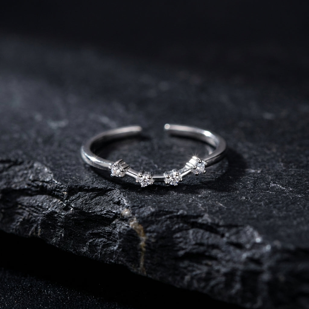 Zodiac Constellation Ring | Silver-Tone Alloy | Celestial Identity