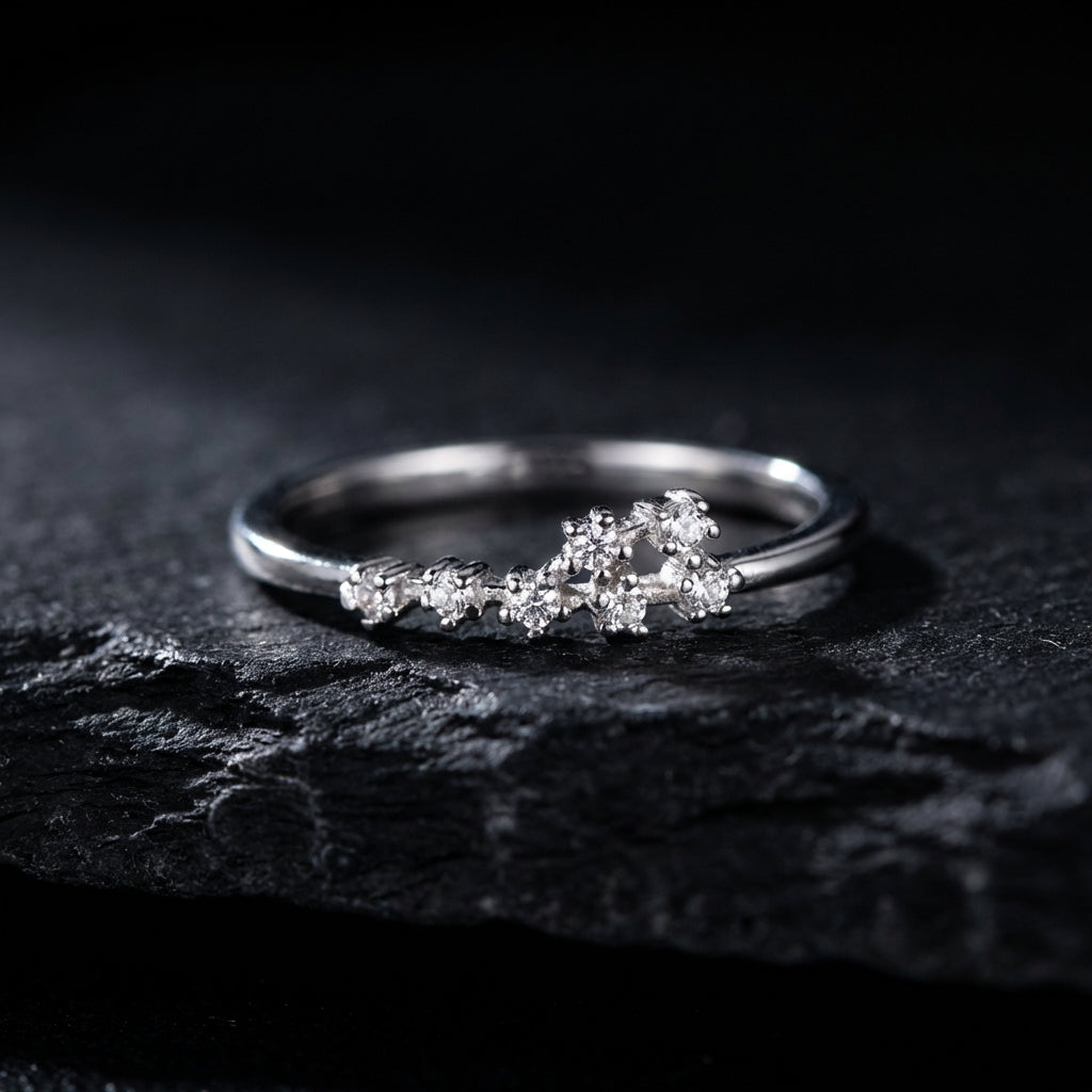 Zodiac Constellation Ring | Silver-Tone Alloy | Celestial Identity